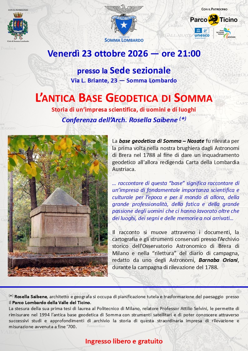 L’antica Base Geodetica di Somma